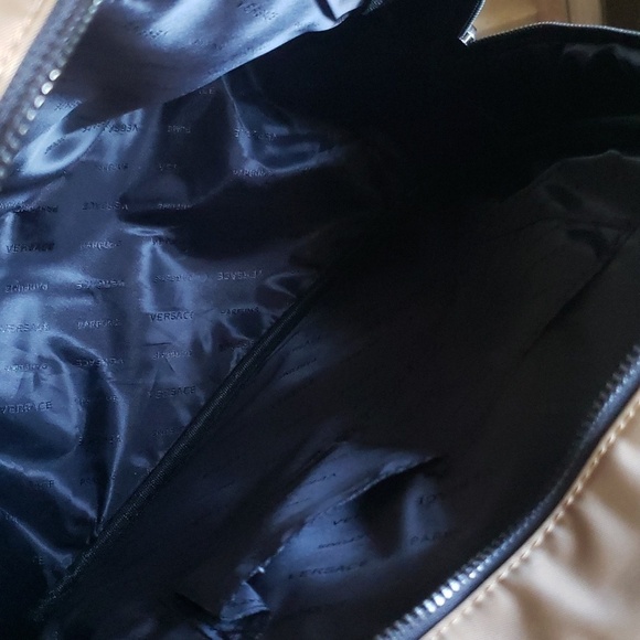 Versace brown gold nylon unisex backpack main image 5
